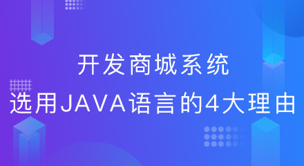开发商城系统选用java语言的4大理由